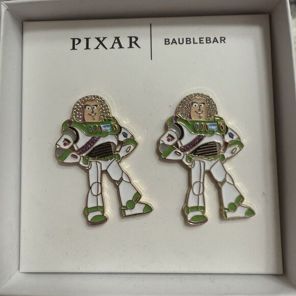 BAUBLEBAR X PIXAR DISNEY TOY STORY BUZZ LIGHTYEAR EARRINGS NEW IN BOX!! - Picture 1 of 3
